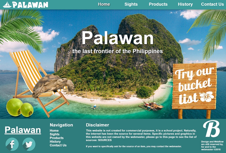 a screenshot of a palawan website's homepage